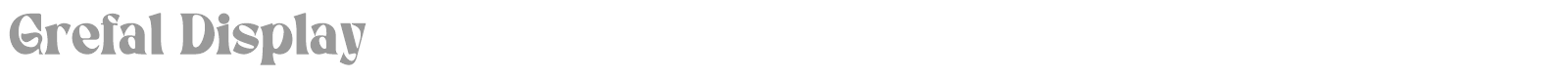 Grefal Display font preview